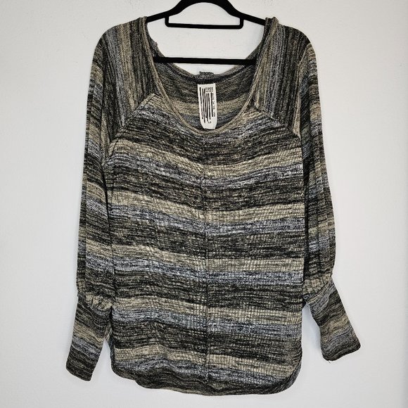 Preloved Free People Women's Black/Gray Sweater Size Small - Picture 1 of 6